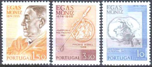 Poštovní známky Portugalsko 1974 António Egas Moniz, neurolog Mi# 1269-71 Kat 9€