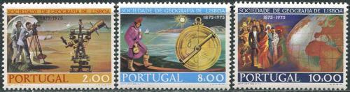 Poštovní známky Portugalsko 1975 Geografická spoleènost v Lisabonu Mi# 1295-97 Kat 6€