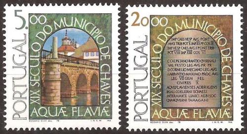 Poštovní známky Portugalsko 1978 Chaves, 2000. výroèí Mi# 1405-06