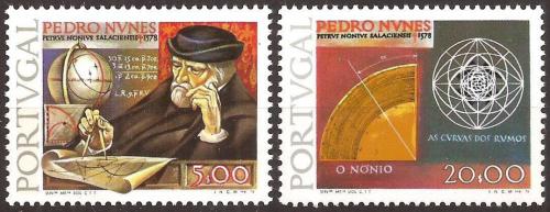 Poštovní známky Portugalsko 1978 Pedro Nunes, matematik a astronom Mi# 1411-12