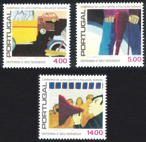 Poštovní známky Portugalsko 1979 Kampaò proti hluku Mi# 1436-38