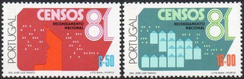 Poštovní známky Portugalsko 1981 Sèítání lidu Mi# 1514-15