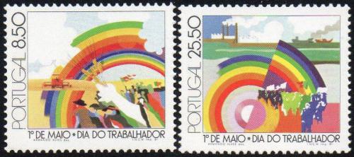 Poštovní známky Portugalsko 1981 Den práce Mi# 1529-30