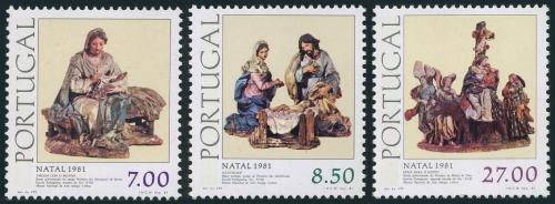 Poštovní známky Portugalsko 1981 Vánoce, postavièky z Betléma Mi# 1549-51 Kat 5€