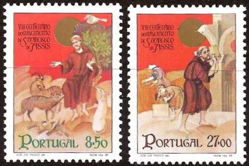 Poštovní známky Portugalsko 1982 František z Assisi Mi# 1552-53