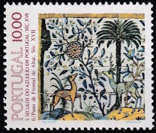 Poštovní známka Portugalsko 1982 Ozdobná kachle, azulej Mi# 1568