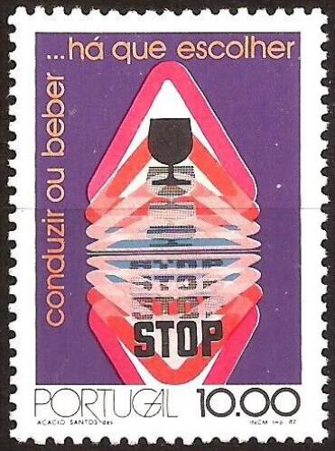 Poštovní známka Portugalsko 1982 Kampaò v boji proti øízení pod vlivem Mi# 1575