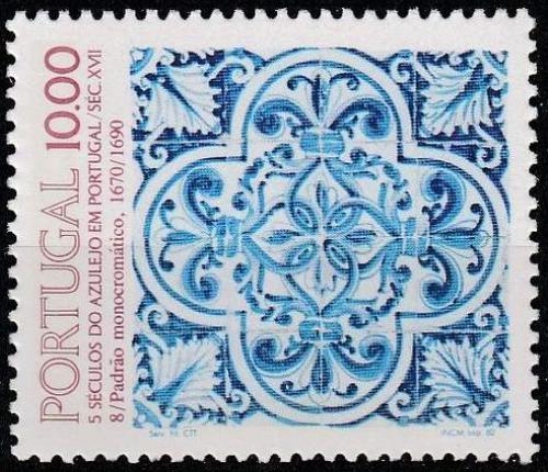 Poštovní známka Portugalsko 1982 Ozdobná kachle, azulej Mi# 1582