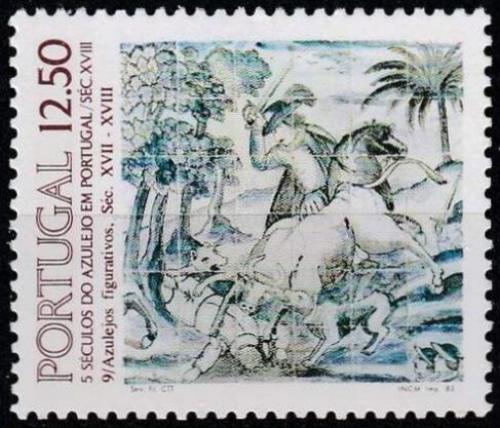 Poštovní známka Portugalsko 1983 Ozdobná kachle, azulej Mi# 1592
