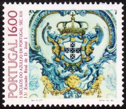 Poštovní známka Portugalsko 1984 Ozdobná kachle, azulej Mi# 1625