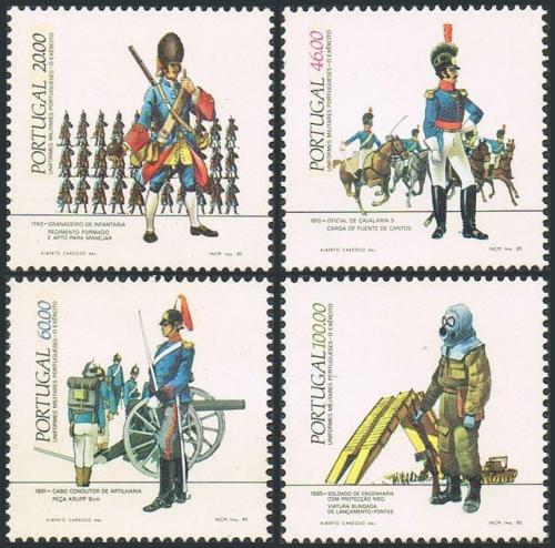 Poštovní známky Portugalsko 1985 Vojenské uniformy Mi# 1645-48 Kat 11€