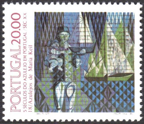 Poštovní známka Portugalsko 1985 Ozdobná kachle, azulej Mi# 1657