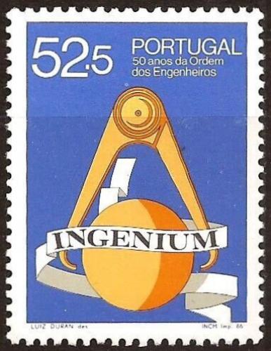 Poštovní známka Portugalsko 1986 Svaz inženýrù, 50. výroèí Mi# 1703