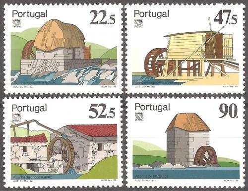 Poštovní známky Portugalsko 1986 Mlýny Mi# 1704-07 Kat 7.50€