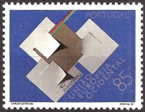 Poštovní známka Portugalsko 1994 Západoevropská unie, 40. výroèí Mi# 1999