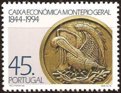 Poštovní známka Portugalsko 1994 Spoøitelna, 150. výroèí Mi# 2049