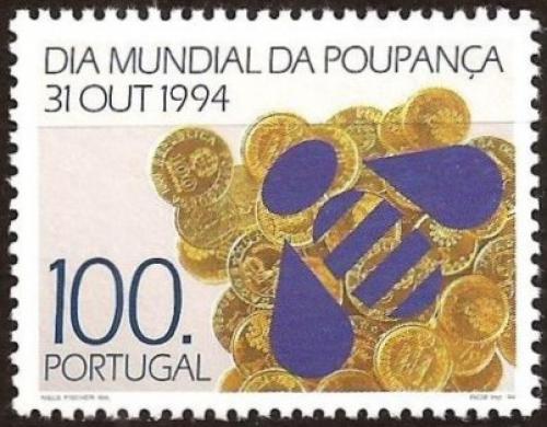 Poštovní známka Portugalsko 1994 Svìtový den úspor Mi# 2050