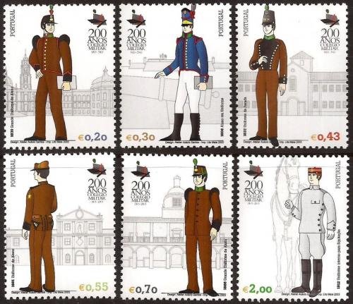 Poštovní známky Portugalsko 2003 Vojenské uniformy Mi# 2634-39 Vysoký nominál !!!