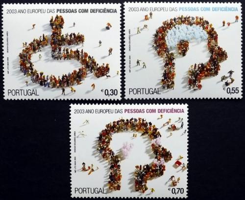 Poštovní známky Portugalsko 2003 Evropský rok postižených Mi# 2650-52