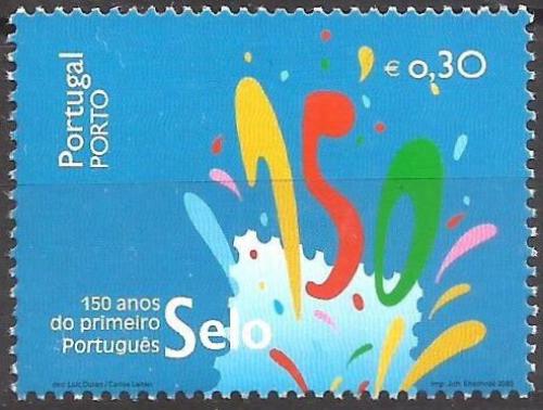 Poštovní známka Portugalsko 2003 První portugalské známky, 150. výroèí Mi# 2733