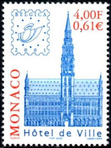 Poštovní známka Monako 2001 Radnice v Bruselu Mi# 2554