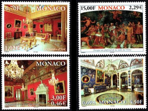 Poštovní známky Monako 2001 Interiér knížecího paláce Mi# 2562-65 Vysoký nominál !!!
