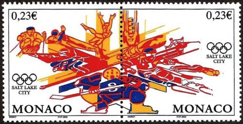 Potovn znmky Monako 2002 ZOH Salt Lake City Mi# 2588-89 - zvtit obrzek