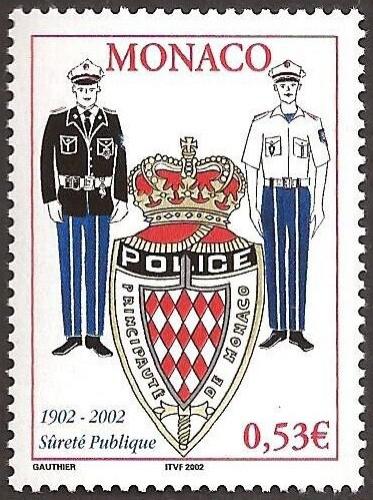 Potovn znmka Monako 2002 Policie, 100. vro Mi# 2597