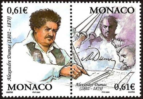 Poštovní známky Monako 2002 Alexandre Dumas Mi# 2615-16