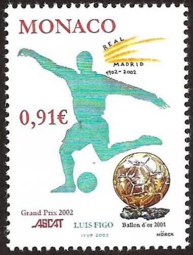Poštovní známka Monako 2002 Luis Figo, fotbal Mi# 2624