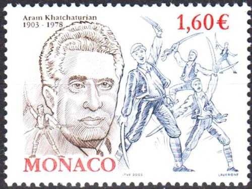 Poštovní známka Monako 2003 Aram Chaèaturjan, skladatel Mi# 2655