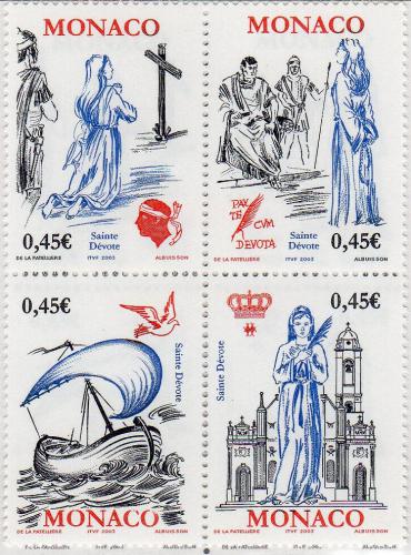 Poštovní známky Monako 2003 Svatá Dévote, patronka Monaka Mi# 2665-68
