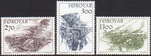 Poštovní známky Faerské ostrovy 1986 Staré mosty Mi# 142-44 Kat 9€
