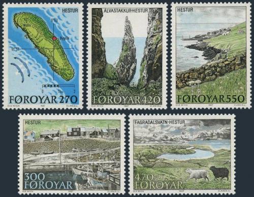 Poštovní známky Faerské ostrovy 1987 Ostrov Hestur Mi# 154-58 Kat 7.50€