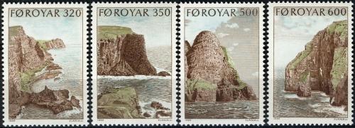 Poštovní známky Faerské ostrovy 1989 Útes Suðuroy Mi# 190-93 Kat 6€
