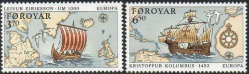 Poštovní známky Faerské ostrovy 1992 Evropa CEPT, objevení Ameriky Mi# 231-32