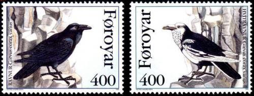 Potovn znmky Faersk ostrovy 1995 Havran strakat Mi# 283-84 - zvtit obrzek