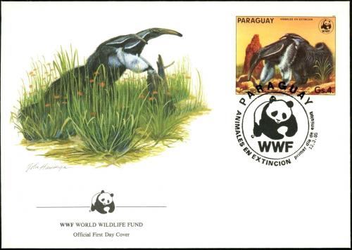 FDC Paraguay 1985 Mravenenk velk, WWF 023 Mi# 3856 - zvtit obrzek