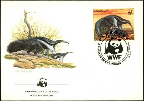 FDC Paraguay 1985 Mravenenk velk, WWF 023 Mi# 3857 - zvtit obrzek