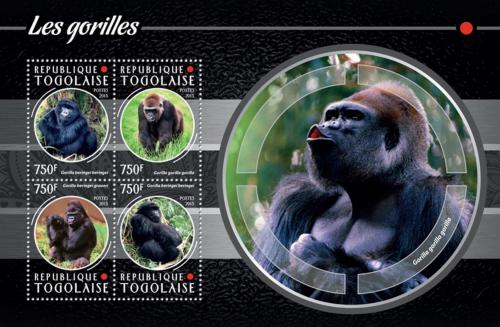 Potovn znmky Togo 2015 Gorily Mi# 6739-42 Kat 12