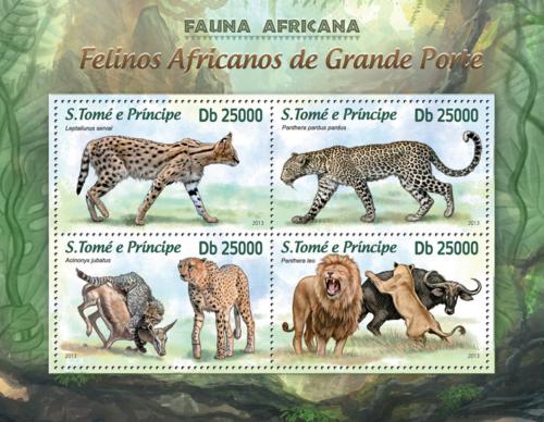 Poštovní známky Svatý Tomáš 2013 Koèkovité šelmy Mi# 5132-35 Kat 10€
