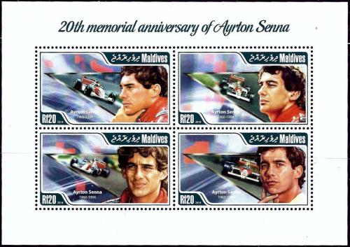 Potovn znmky Maledivy 2014 Ayrton Senna Mi# 5048-51 Kat 10 - zvtit obrzek