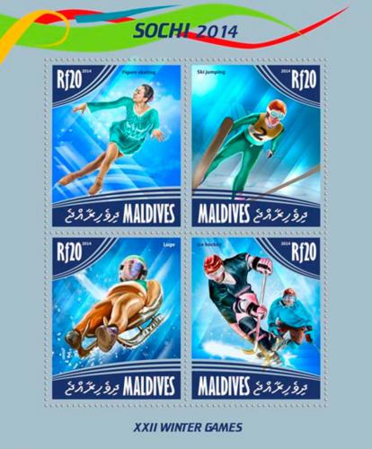 Poštovní známky Maledivy 2014 ZOH Soèi Mi# 5244-47 Kat 10€
