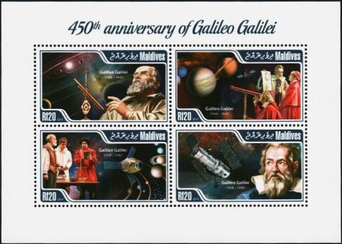 Potovn znmky Maledivy 2014 Galileo Galilei Mi# 5355-58 Kat 10 