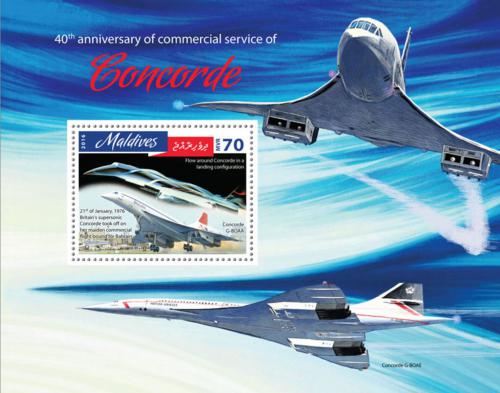 Potovn znmka Maledivy 2016 Concorde Mi# Block 972 Kat 9