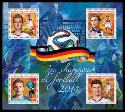 Poštovní známky Niger 2014 MS ve fotbale Mi# 3012-15 Kat 13€