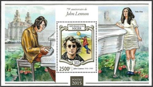 Poštovní známka Niger 2015 The Beatles, John Lennon Mi# Block 418 Kat 10€