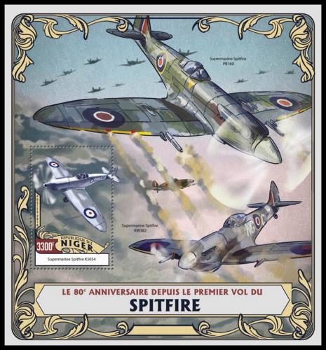Potovn znmka Niger 2016 Sthaky Spitfire Mi# Block 510 Kat 13