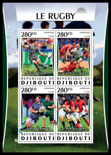 Potovn znmky Dibutsko 2016 Rugby Mi# 1094-97 Kat 12