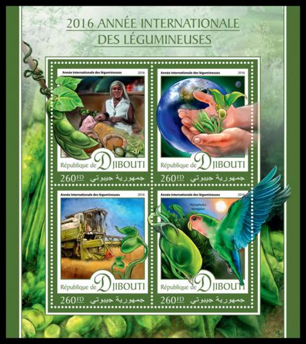 Poštovní známky Džibutsko 2016 Mezinárodní rok luštìnin Mi# 1209-12 Kat 10€